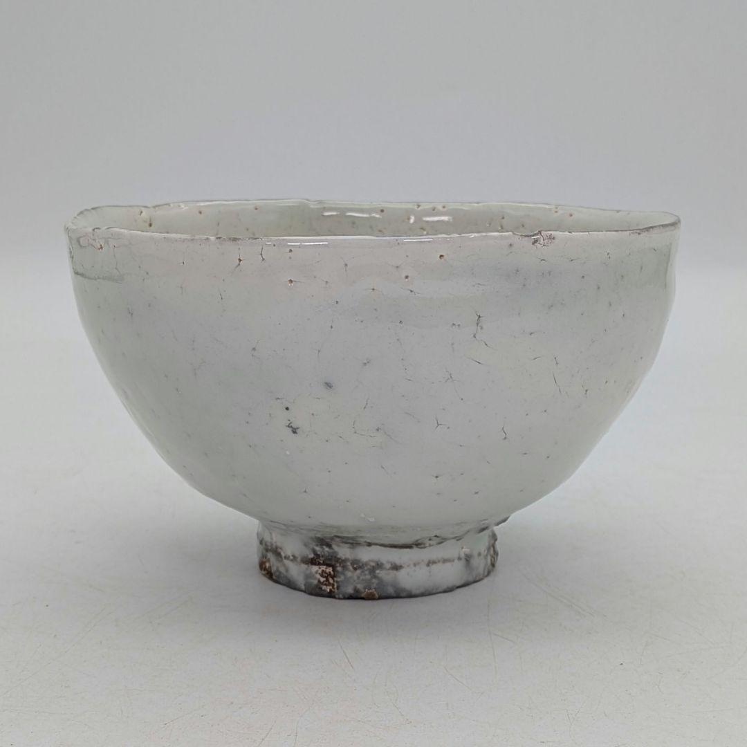 寿康窯 柳楽泰久 粉引手茶盌 共箱合布栞 抹茶碗 抹茶茶碗 茶道具 茶器 食器