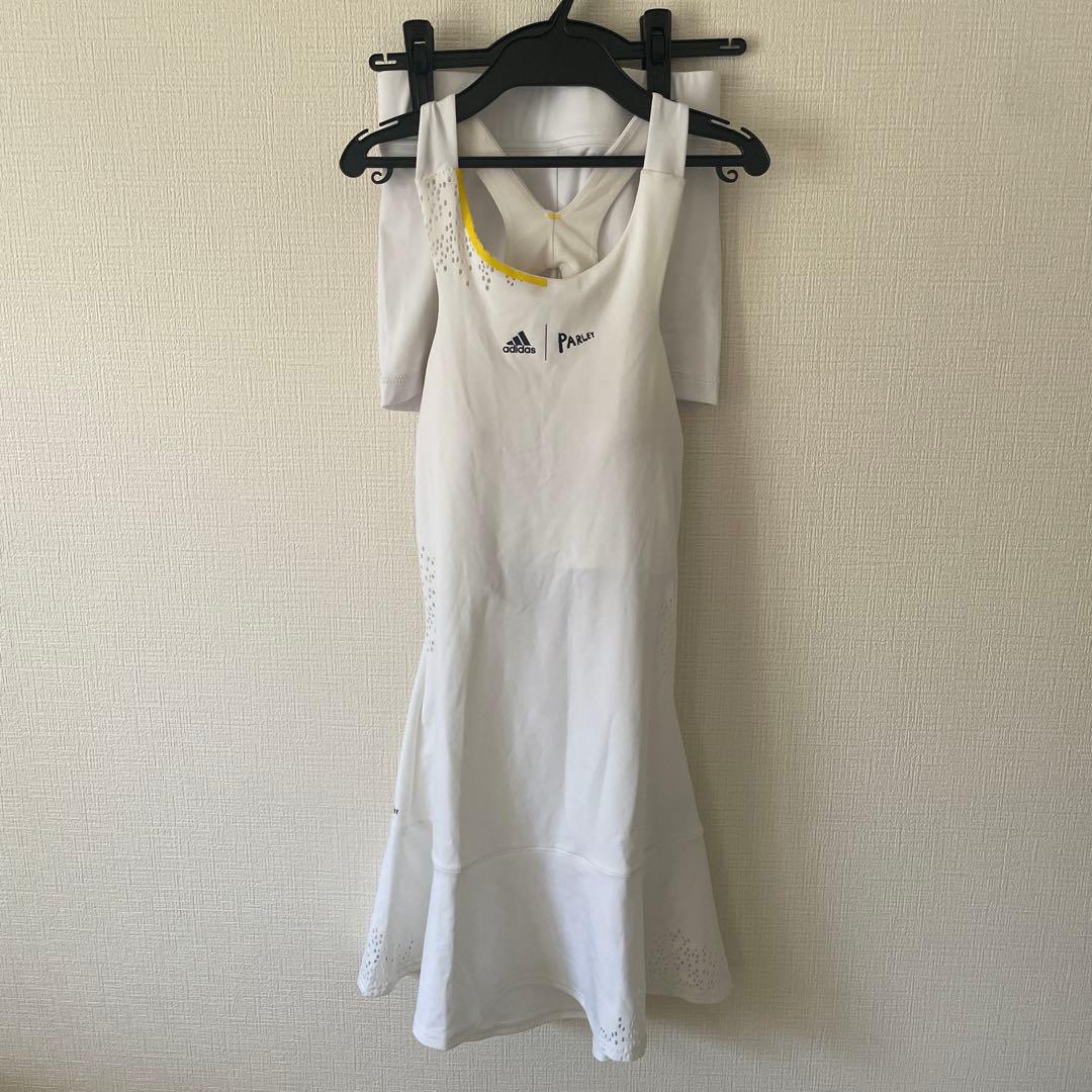 アディダス LONDON Y DRESS Yバックワンピース A/M ホワイト