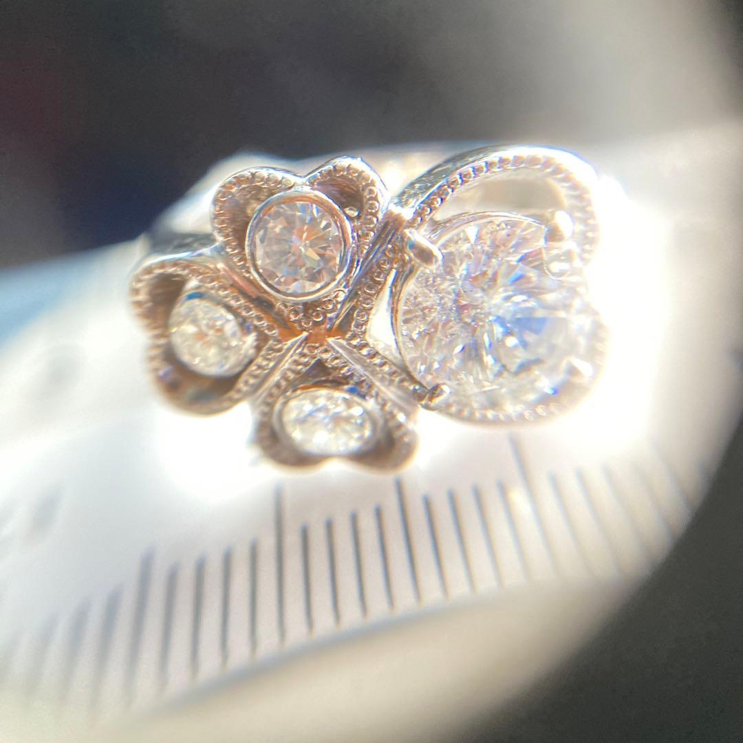 Victorian品大粒1.65ct、メレ0.51の アンティーク調リング