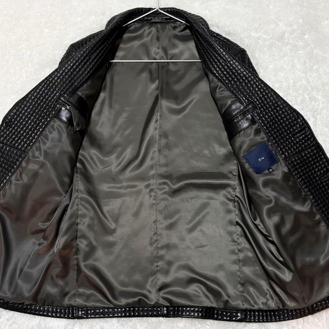 【極美品】g-stage ラムレザー テーラードジャケット キルティング 希少