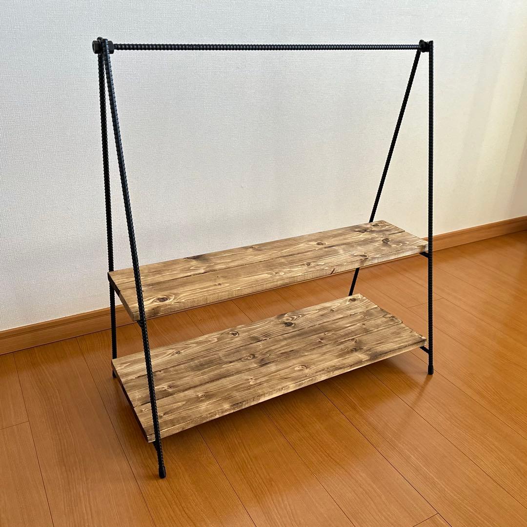 ハンギングラック　ハンガーラック　アイアンシェルフ　什器　観葉植物棚　飾り棚