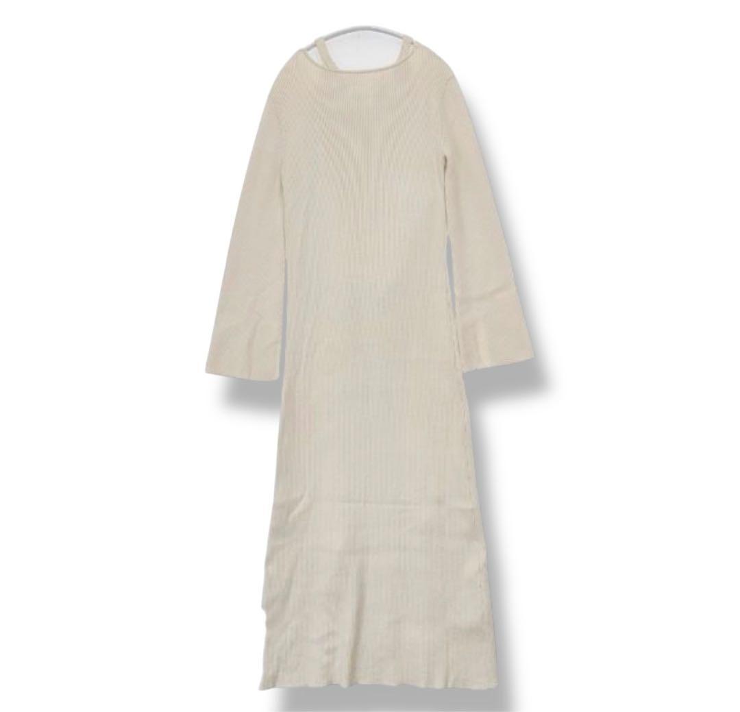 ワンピース AMERICAN SLEEVE LAYERED KNIT DRESS