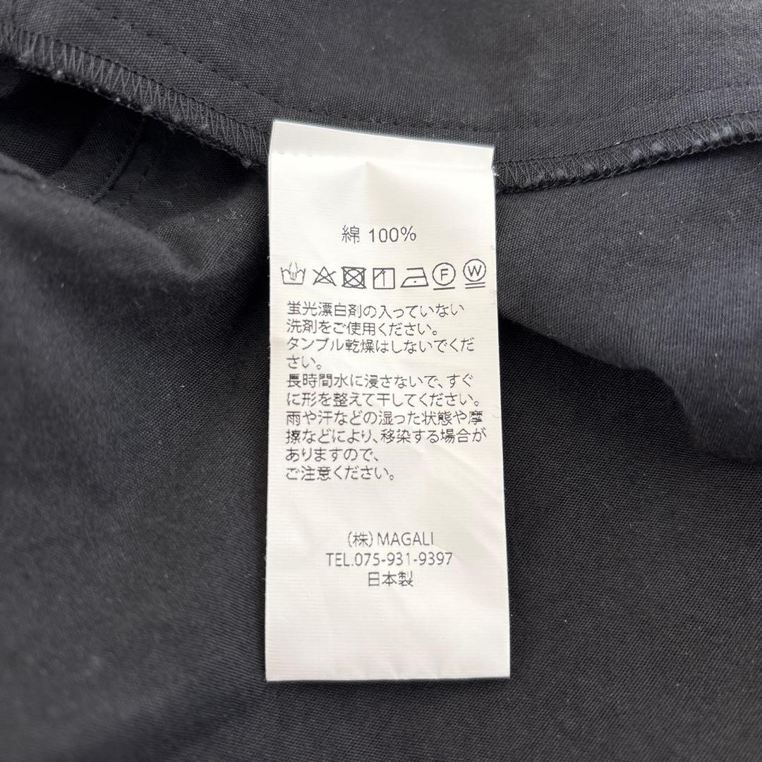 MAGALI 袖9分丈　羽織り　黒　コットン100% 美品