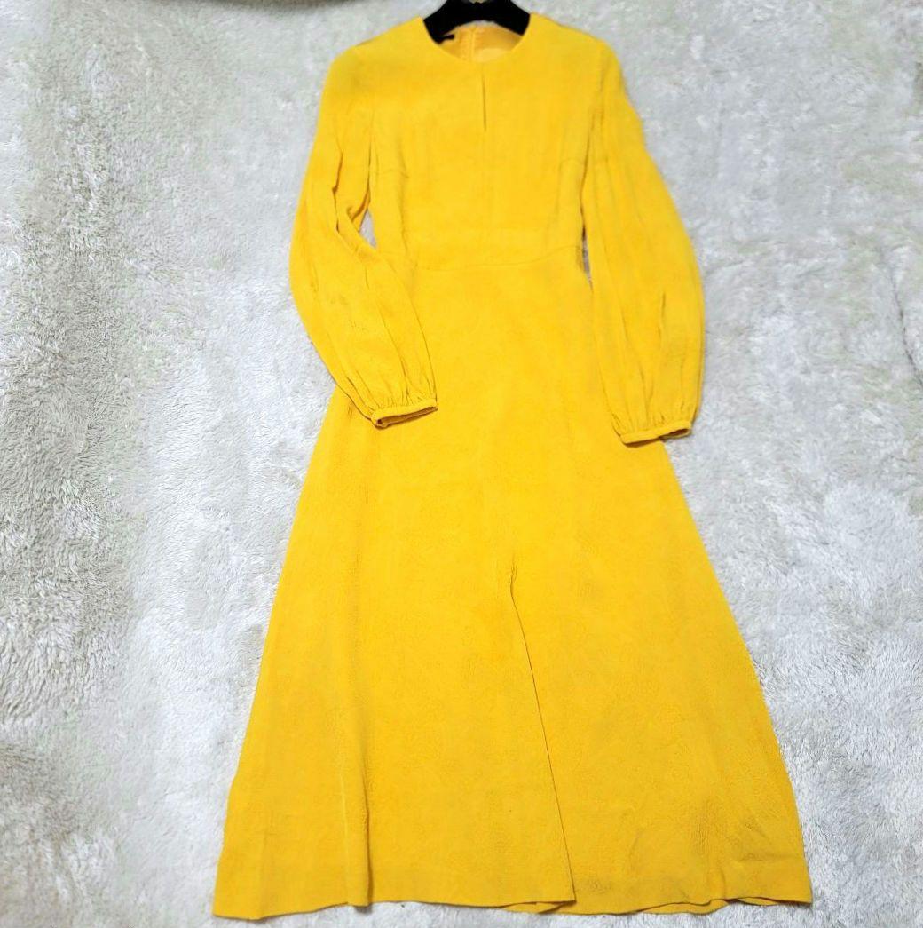 美品✨エスカーダ ダイヤモンドビスコース ロングワンピース 36 近年 マキシ丈
