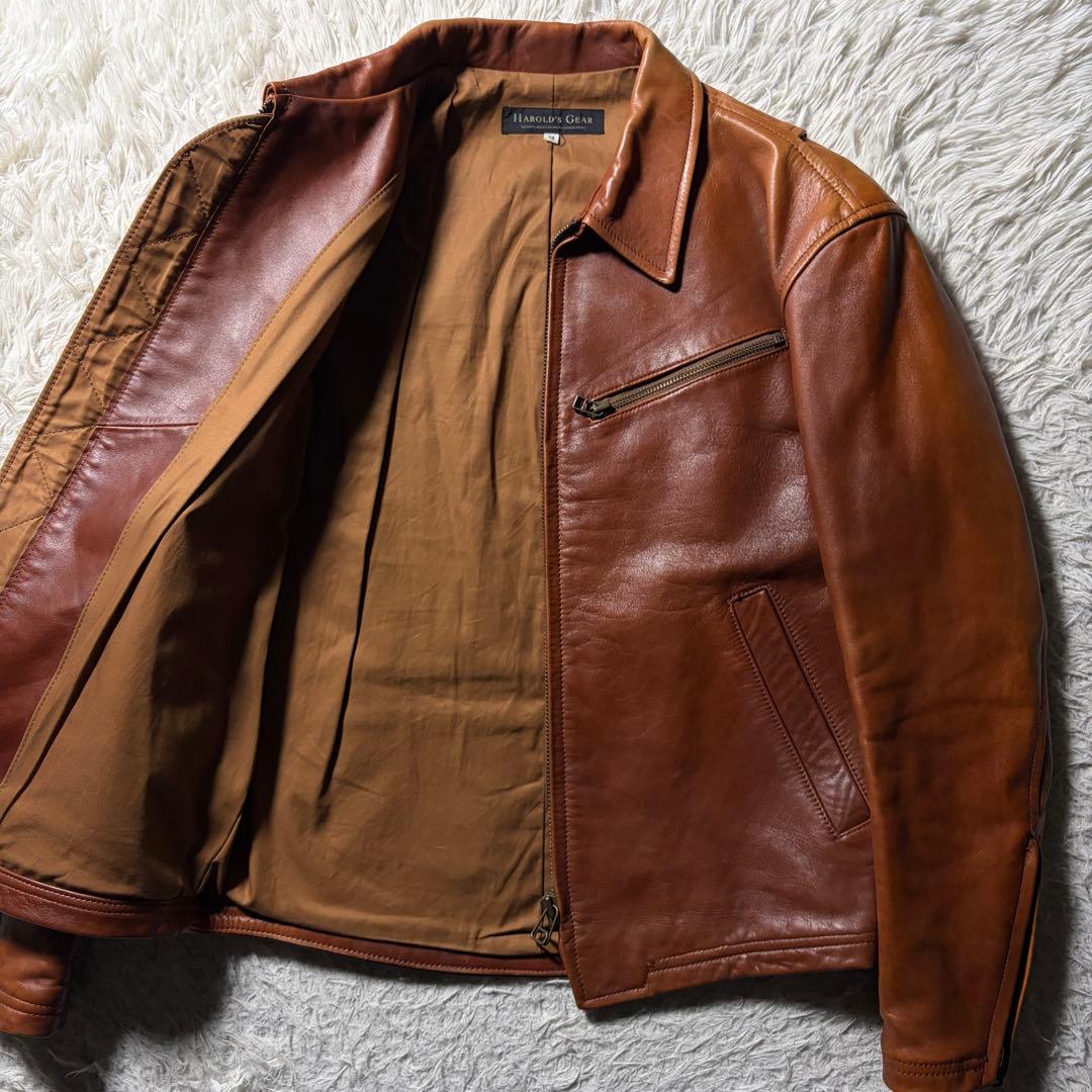 HAROLD'S GEAR レザージャケット　ホースハイド　馬革　ブラウン　M