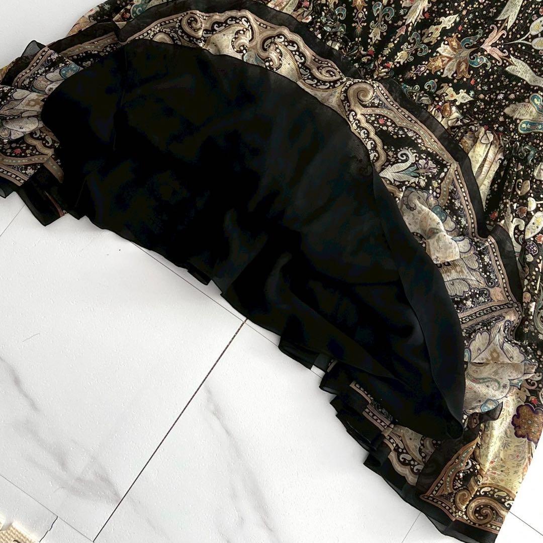 極美品✨ETROエトロ2020コレクション シルク100% マキシ丈ワンピース
