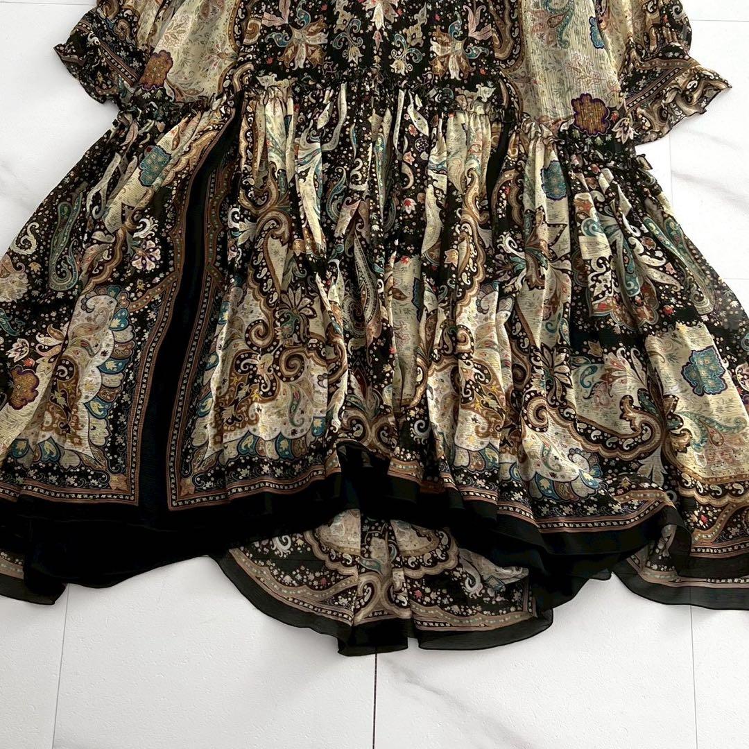 極美品✨ETROエトロ2020コレクション シルク100% マキシ丈ワンピース