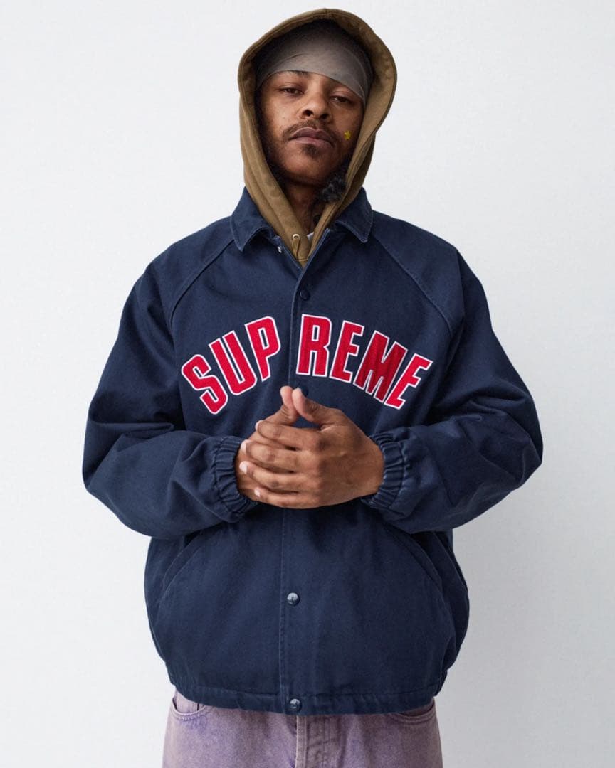 ジャケット・アウター Supreme Arc Denim Coache Jacket Black L