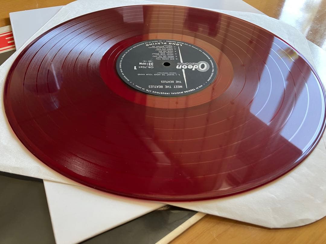 稀少黒のおまけ付き！　綺麗な良い赤盤　　ミート！　ビートルズ