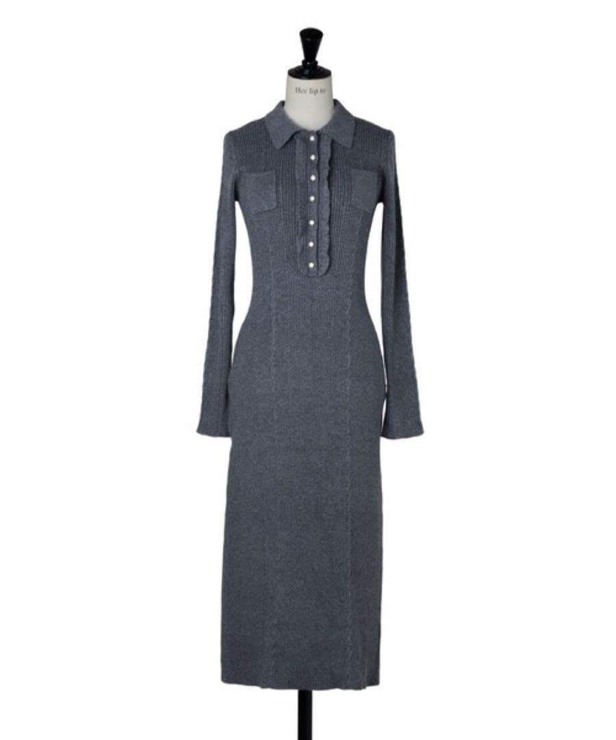her lip to♡ Margot Knit Long Dress Sサイズ
