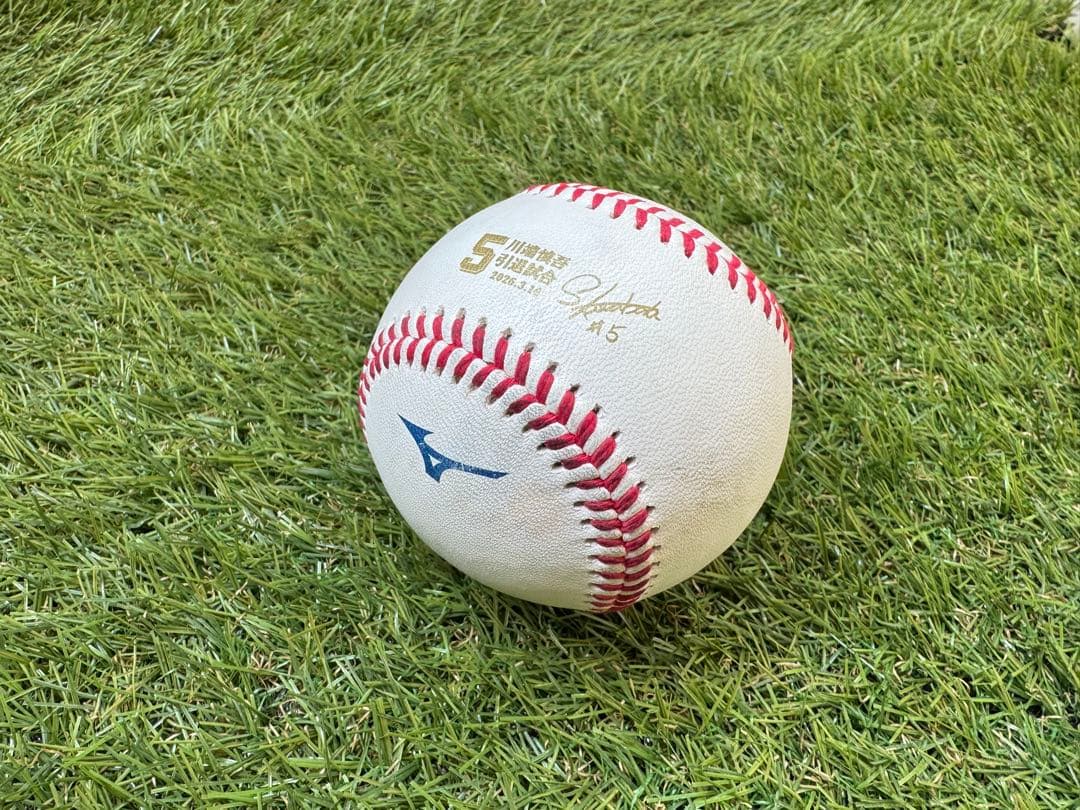 東京ヤクルトスワローズ　川端慎吾　引退試合 実使用公式球