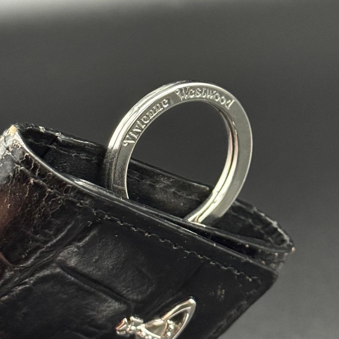 Vivienne Westwood クロコダイル型押しレザーキーケース