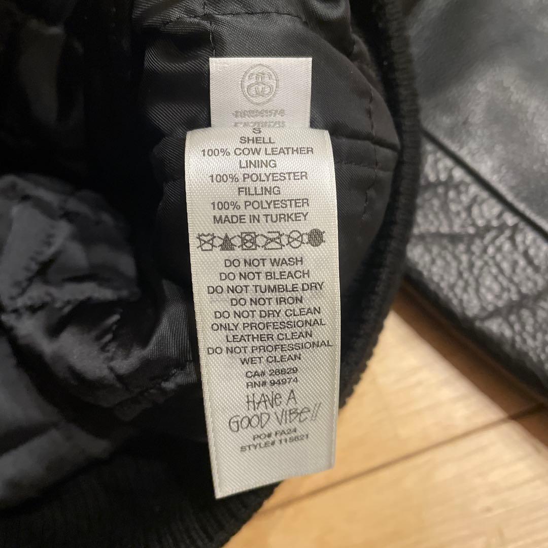 ジャケット・アウター STUSSY LEATHER FLIGHT JACKET
