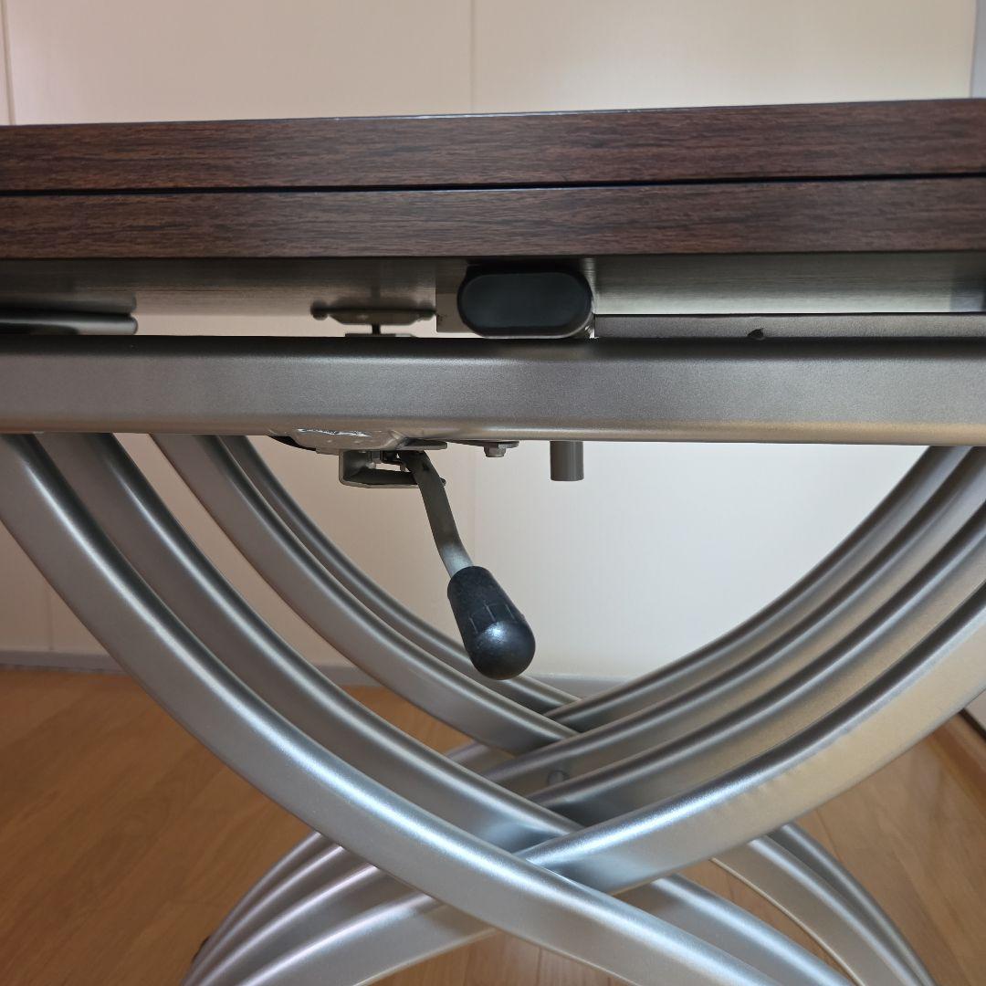 ガス圧昇降式ローテーブル・センターテーブル兼用テーブル