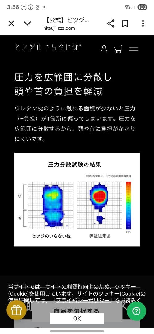 ヒツジのいらない枕　調律　カバー付き