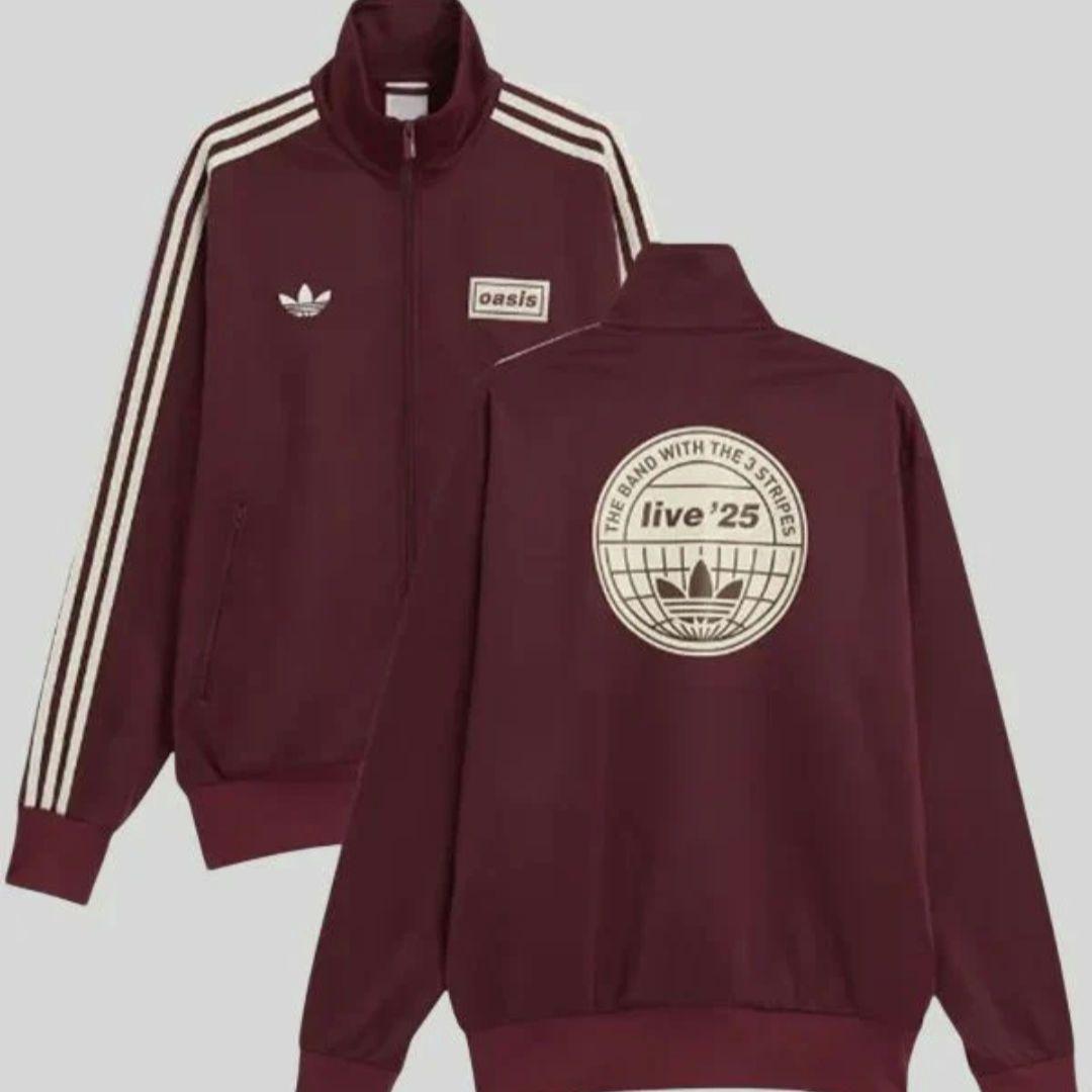 値下海外限定oasis adidas Live'25 トラックジャケットマルーン