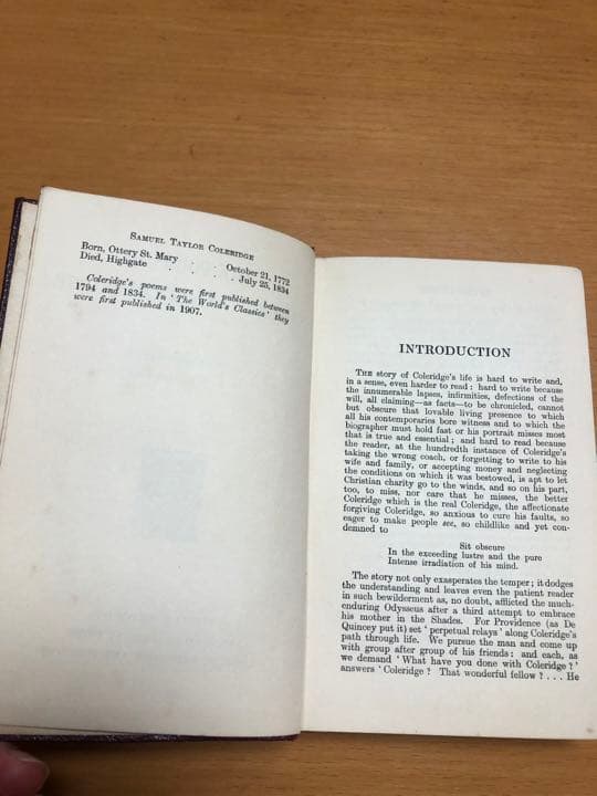THE POEMS OF COLERIDGE  （コールリッジ　詩集）