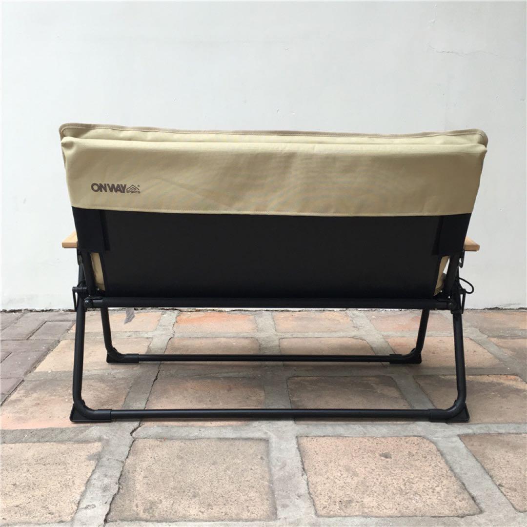 Simpleme ベンチチェア ブラック OW-130 クッションカバー付
