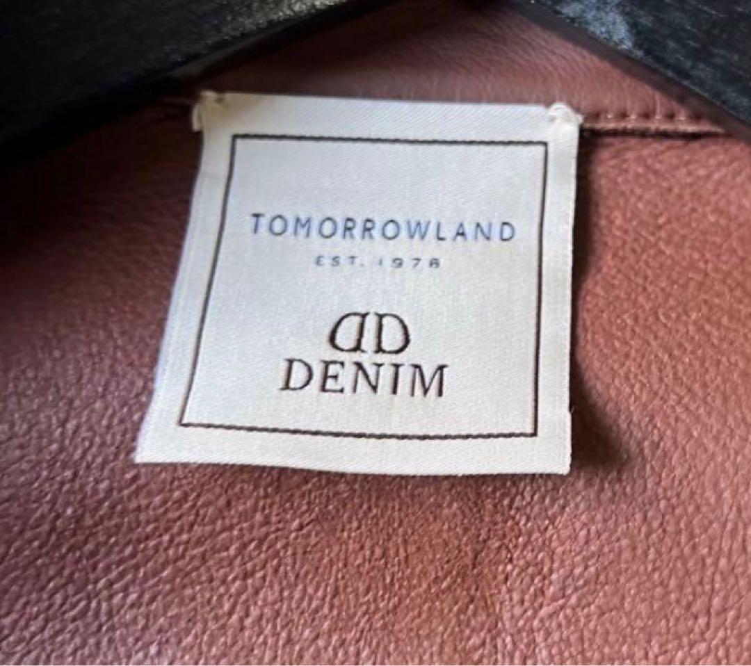 極美品TOMORROWLAND DENIM レザージャケットブラウン　48 L