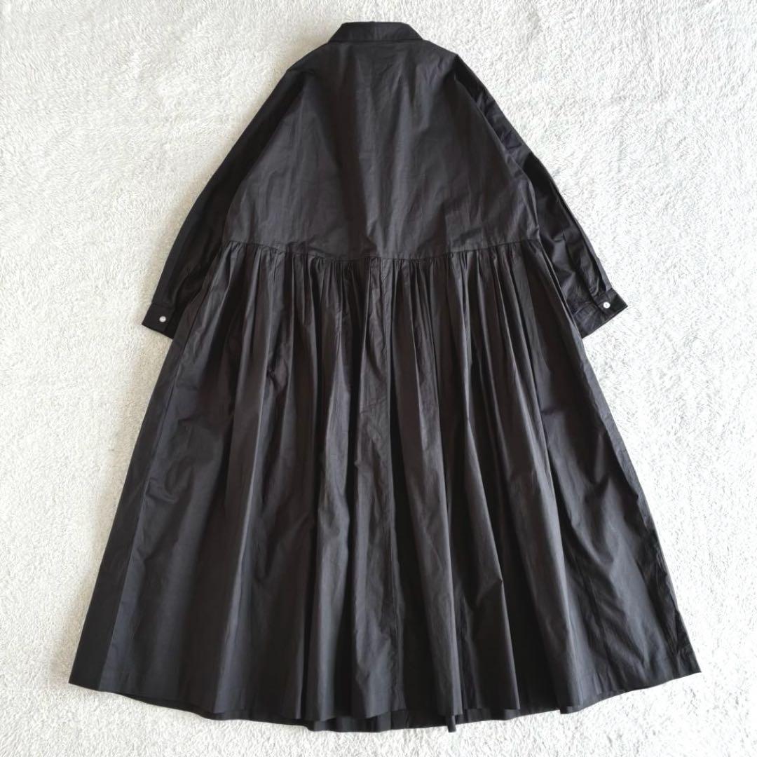 極美品 ユティリテ 切替ギャザー ロングシャツワンピース 北欧暮らしの道具店