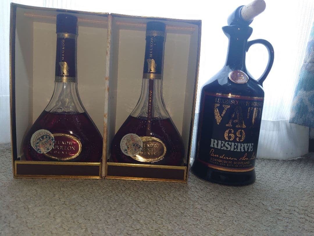 未開栓】古酒 3本セット VAT69 12年 / ミュコー ナポレオン & XO