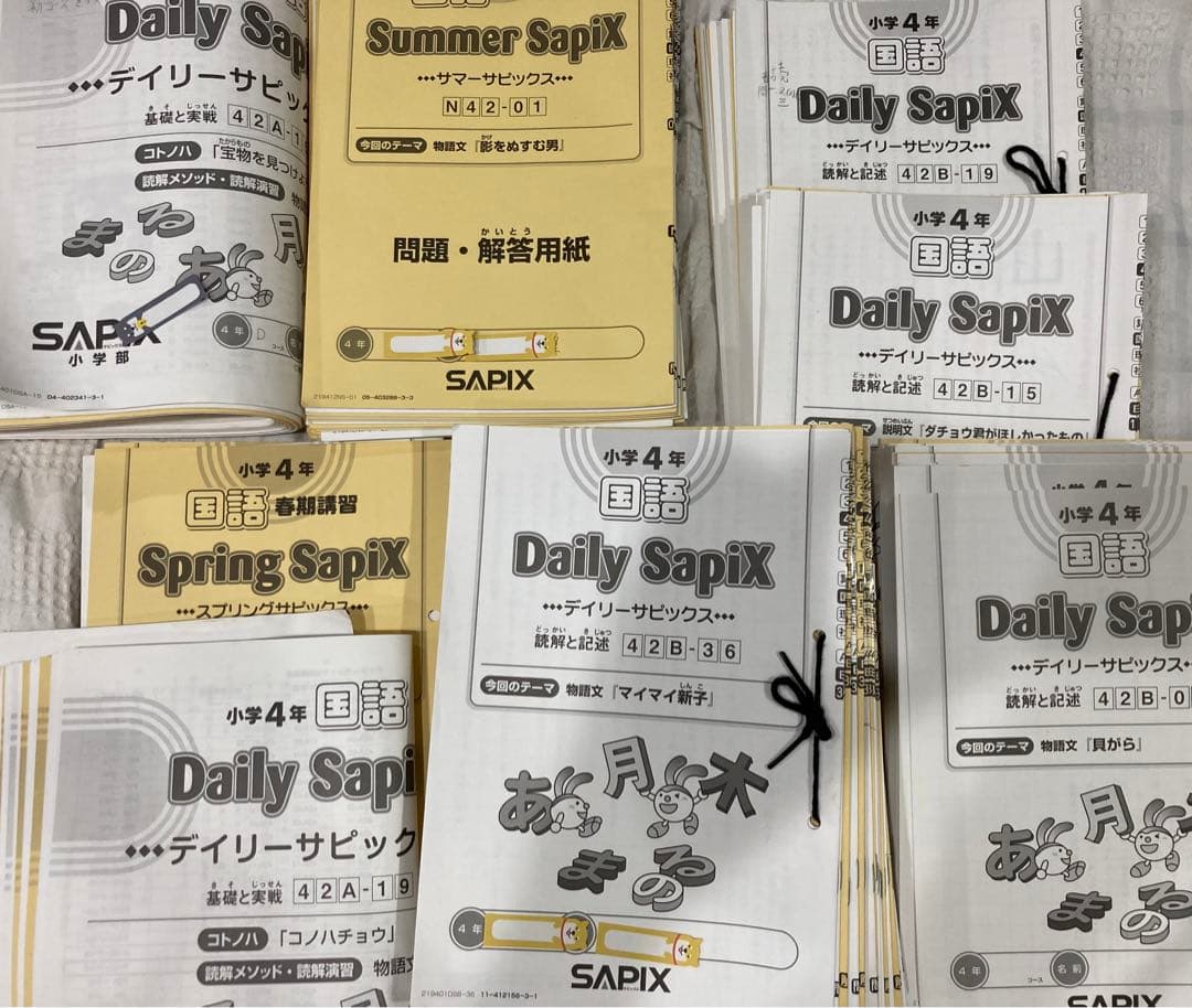SAPIX 小4 算数・国語・理科・社会　教材一式