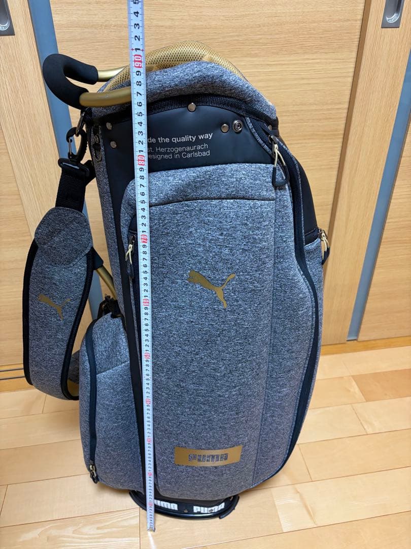 PUMA GOLF キャディバッグ フード付 9.5型 グレー ヘザー CB