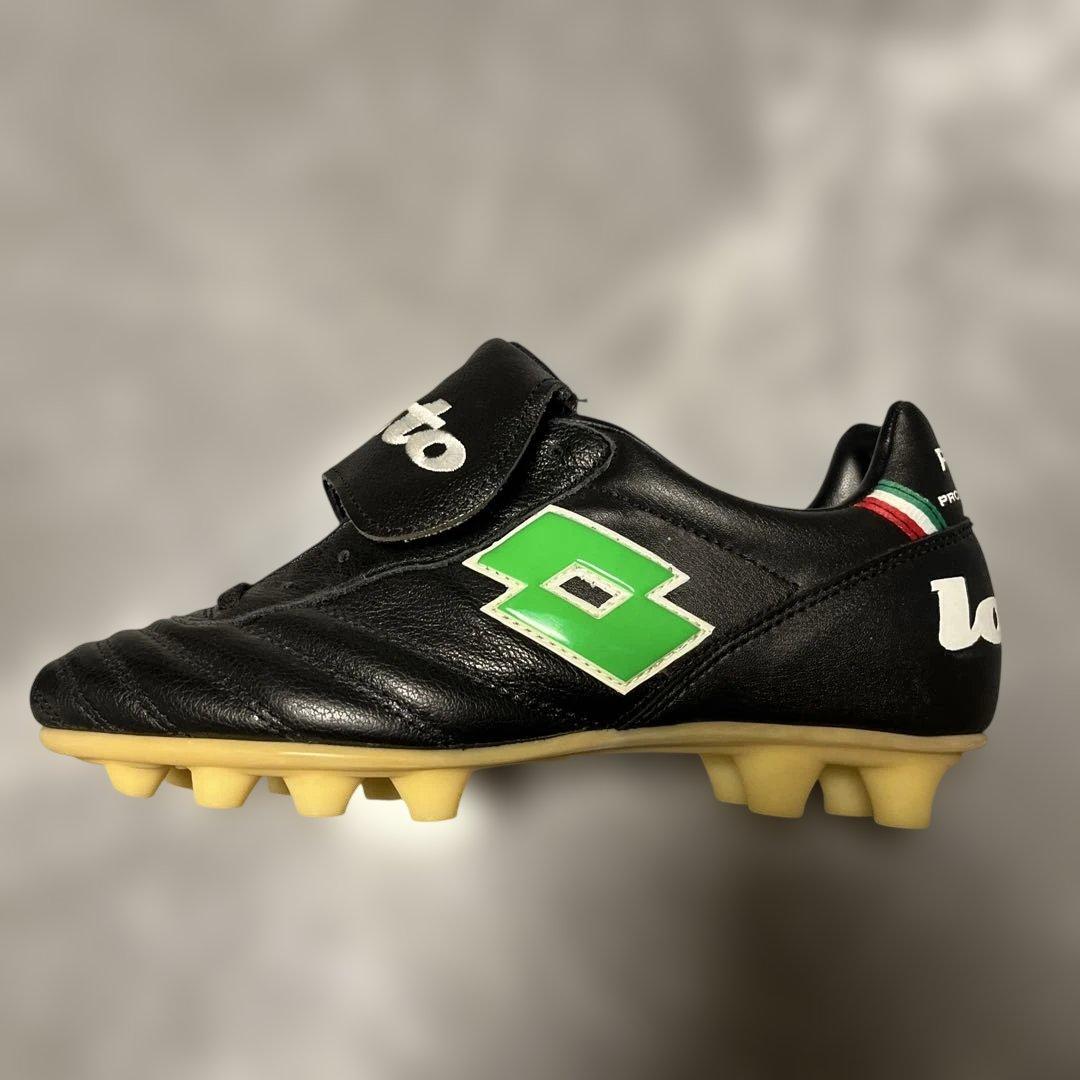 lotto PRIMO サッカースパイク ブラック/グリーン　24.5センチ