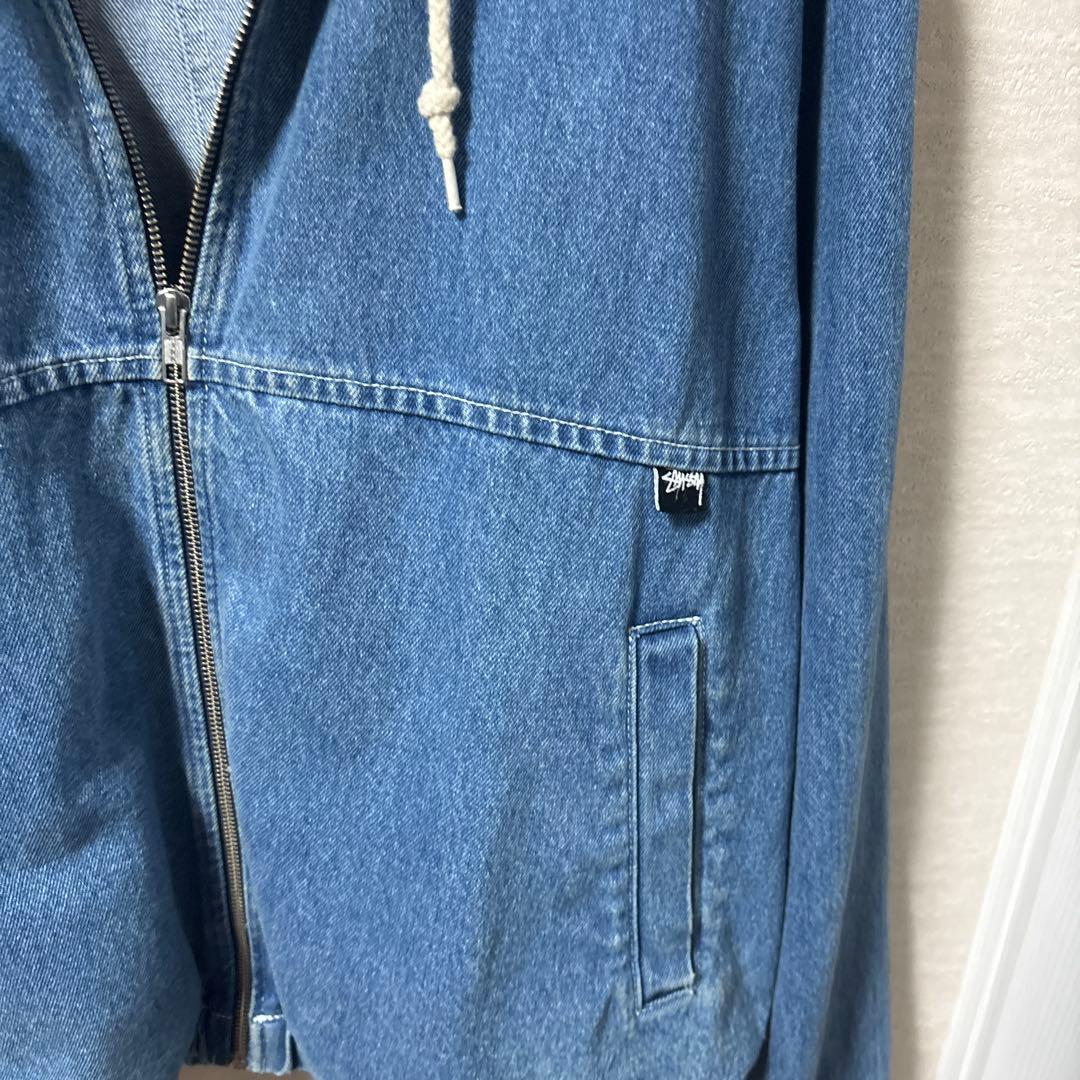 Stussy フード付きデニムジャケットL