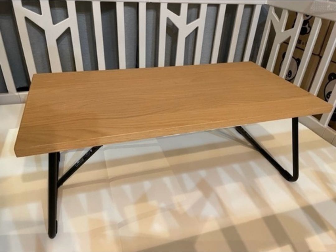 ビッグボスさん専用折りたたみローテーブル 幅90cm オーク材