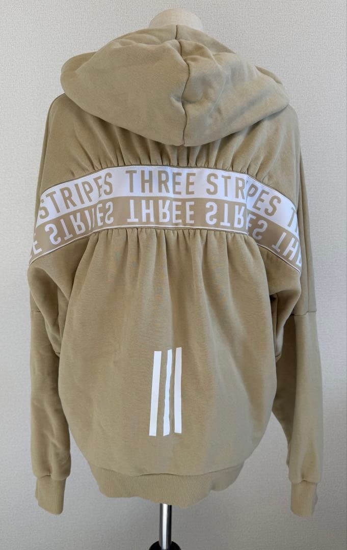 adidas ジャージ上下セット ベージュ/黒
