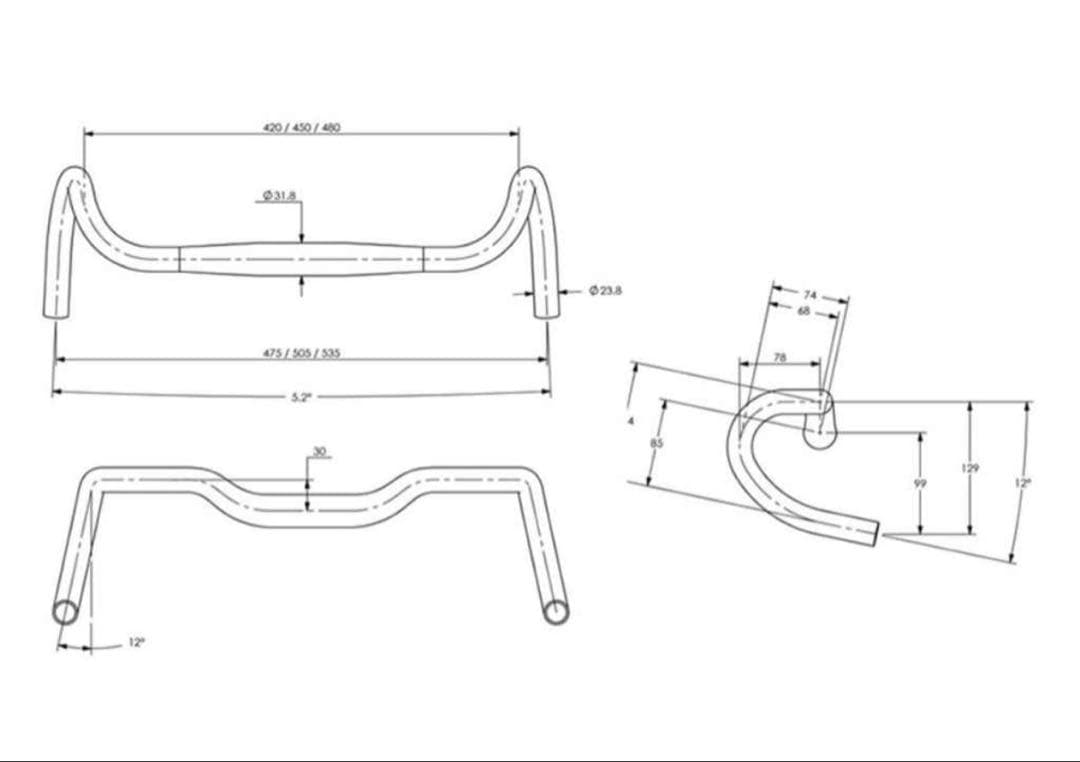 SURLY truck stop drop bar (black) 420幅