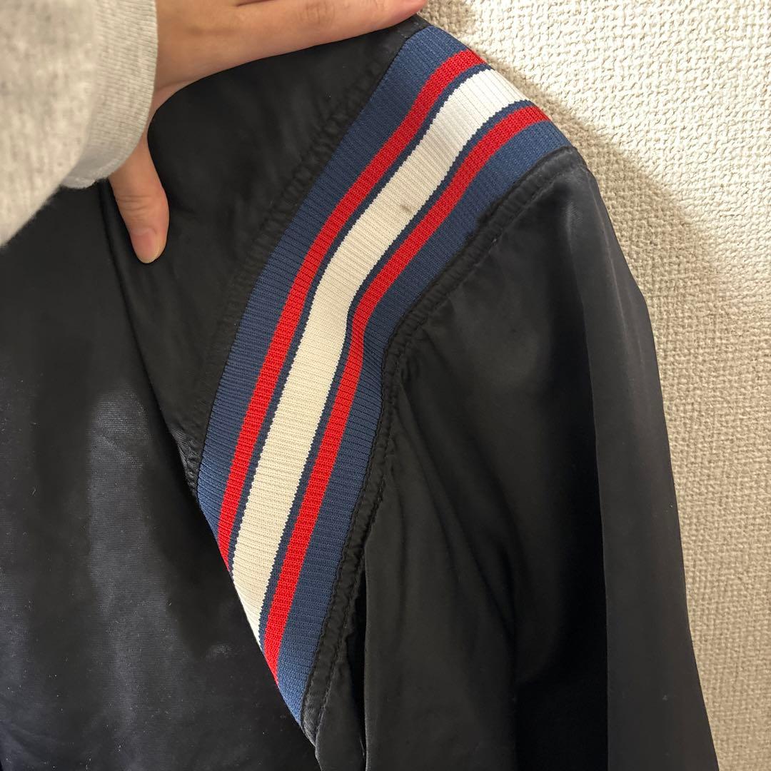 古着　ブルゾン　スターター スタジャン MLB インディアンス ブラック　XL