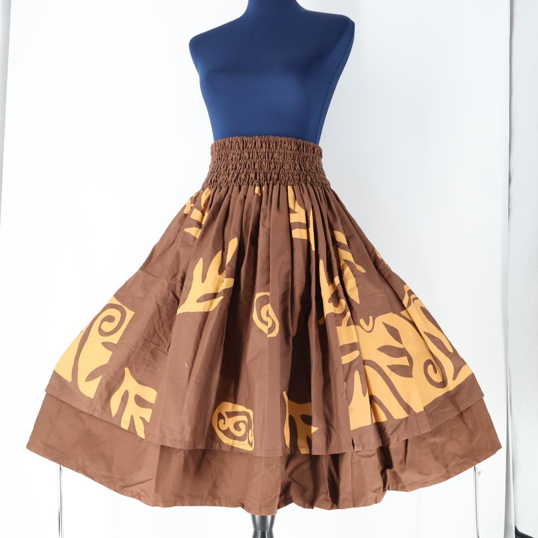 【美品 フラダンス用衣装】ブラウン Tahiti Importsタヒチインポーツ