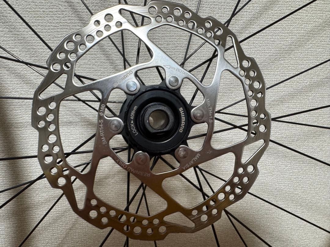 ロードバイク用 700C ディスクホイール 前後セット 【ローター付き】