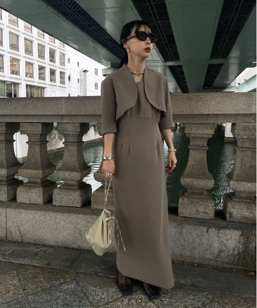 ワンピース 3WAY CURVE BOLERO SET DRESS ameri