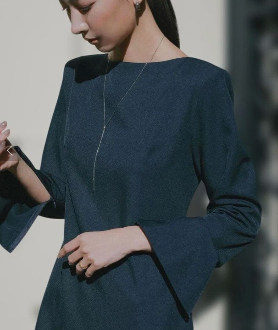 ソンイコラボ LADYセレモニーワンピース ネイビー S セレモニーワンピース