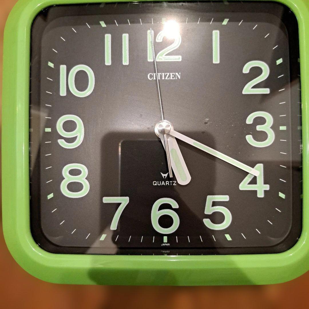 激レア　CITIZEN　シチズン　掛け時計　デッドストック　グリーン