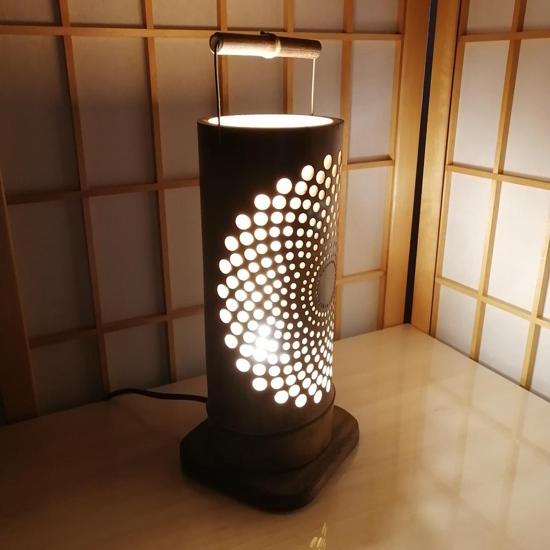 癒し灯火　竹行灯　No23238
