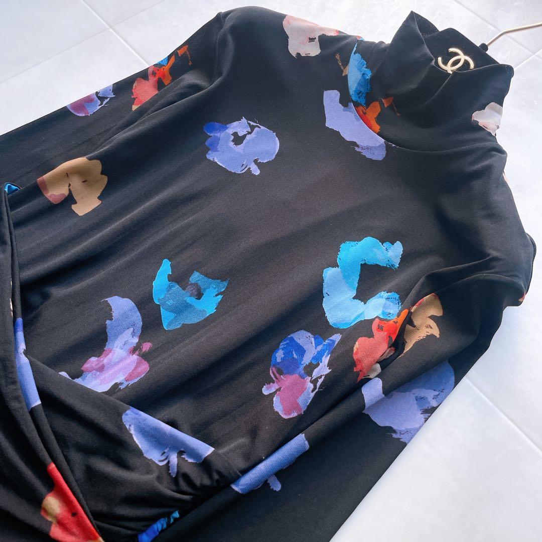 美品✨近年 マックスマーラ &CO マキシ丈ワンピース 花柄 ハイネック