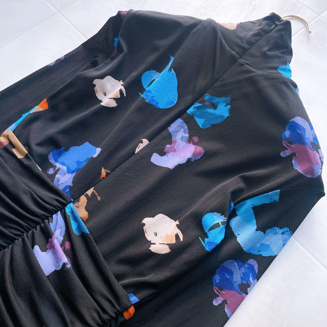 美品✨近年 マックスマーラ &CO マキシ丈ワンピース 花柄 ハイネック