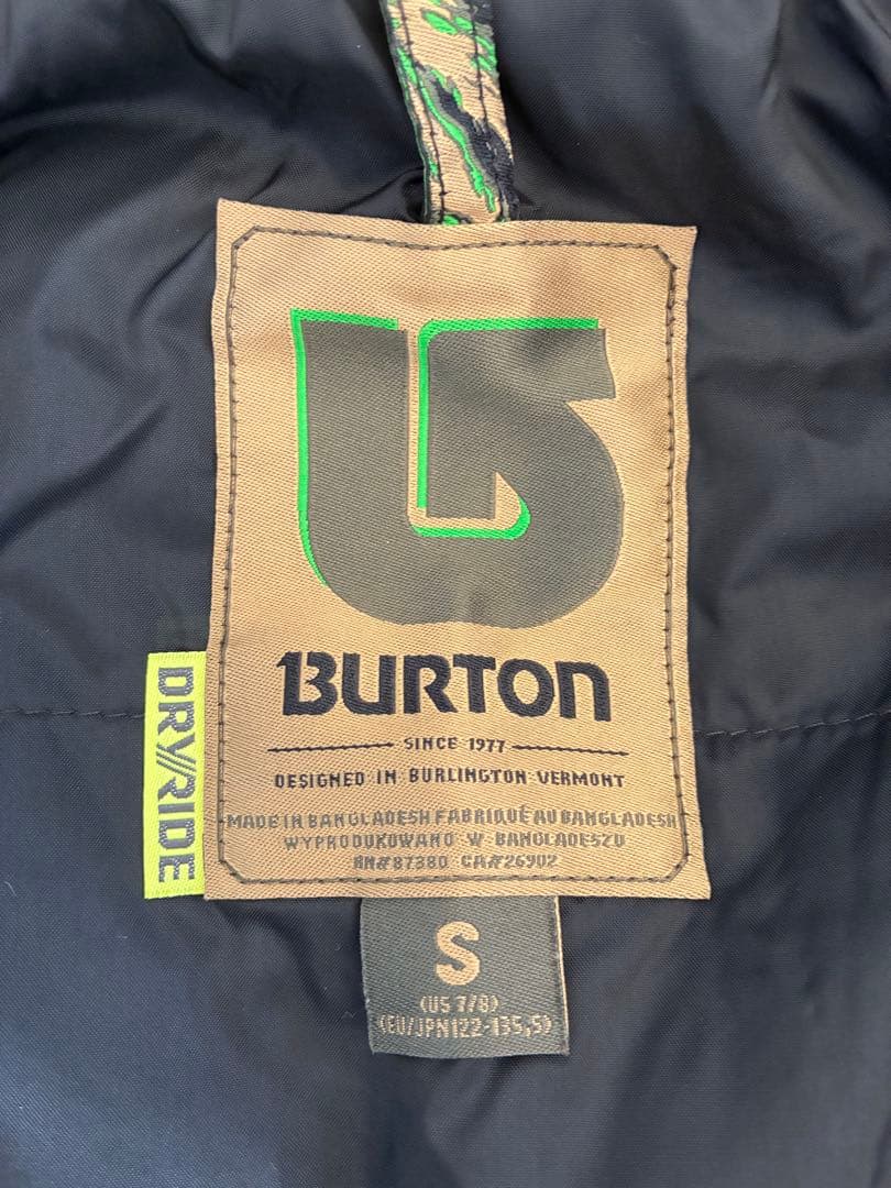 Burton スノーボード ウェア上下セット グローブ付ジュニア サイズS