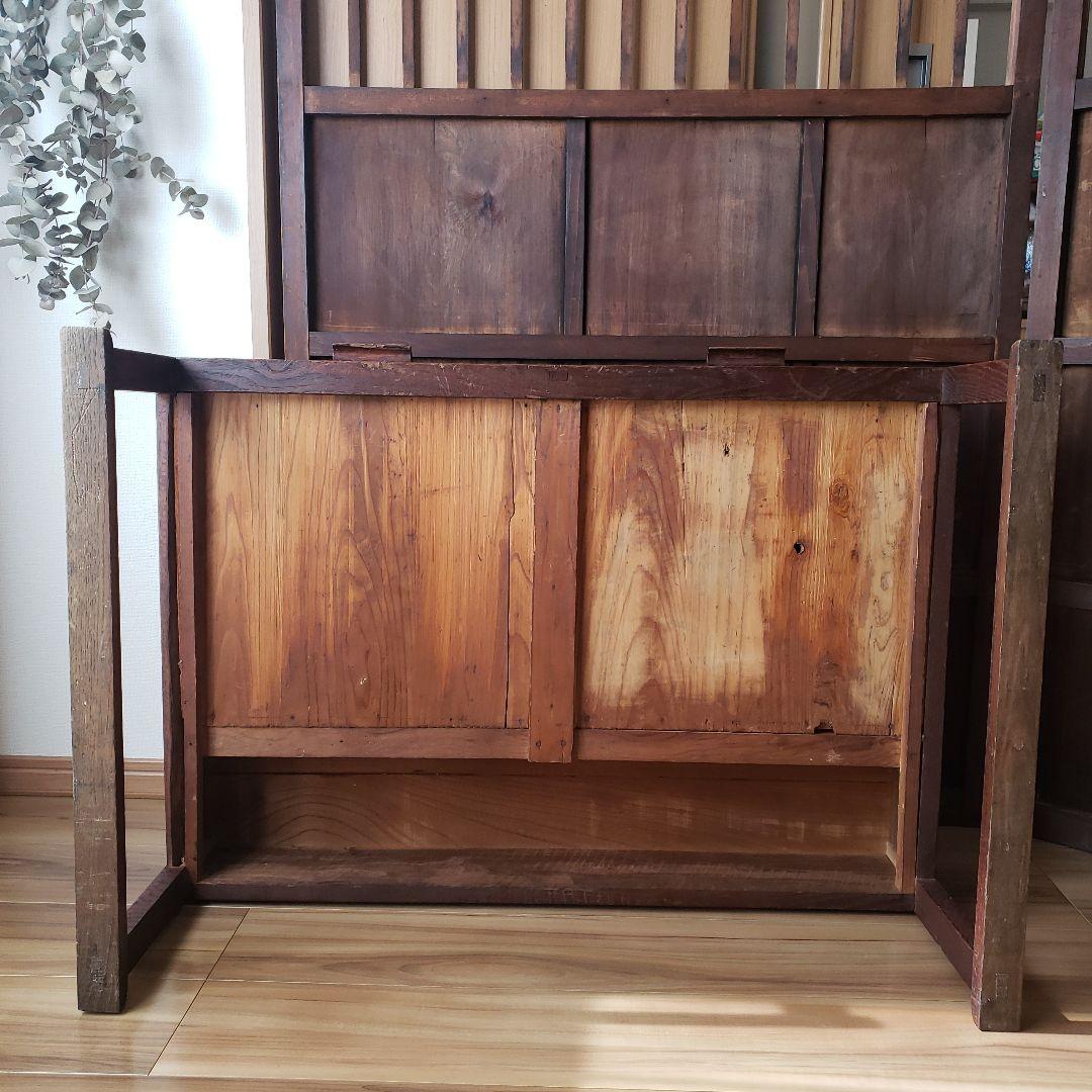 可愛い過ぎる古い机　帳場机　文机　古家具　ローテーブル　抽斗　欅　飾り台