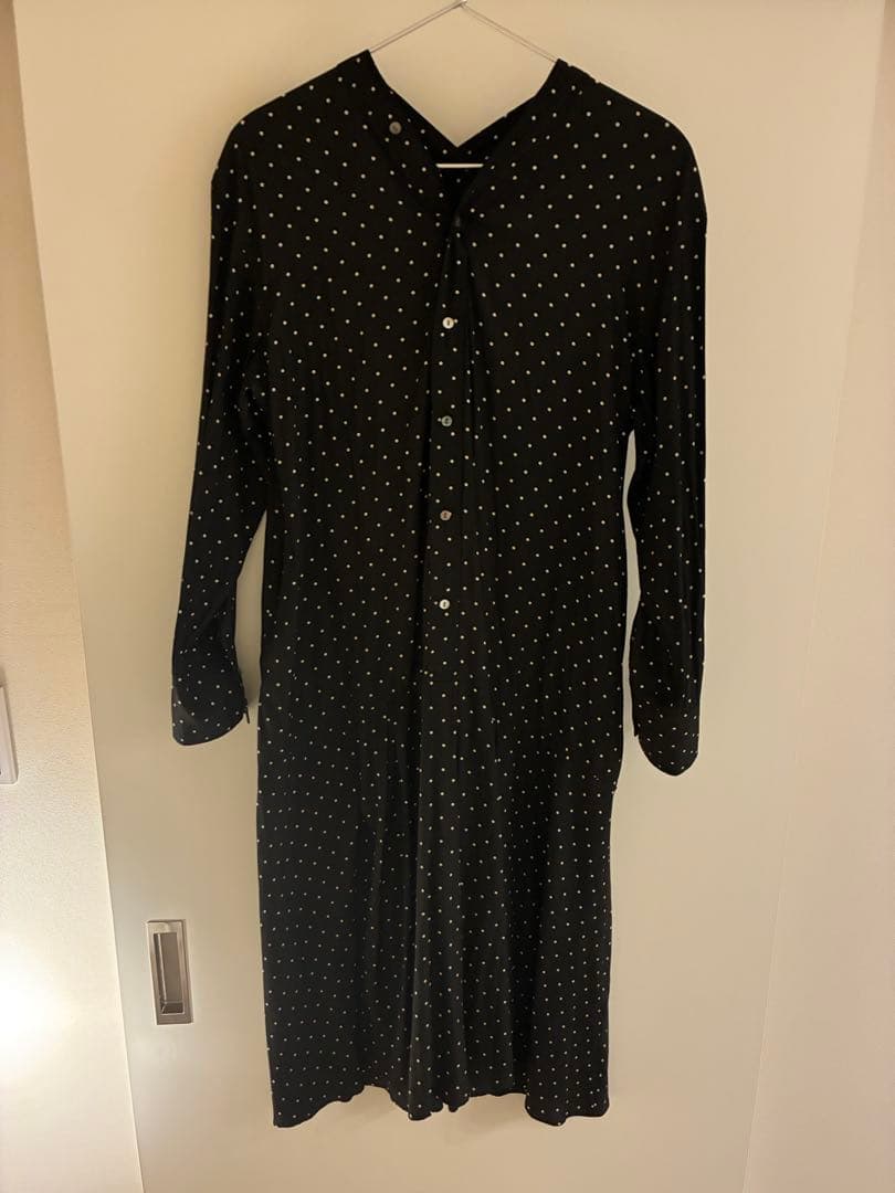 BEARDSLEY ドット カラーレス シャツワンピース