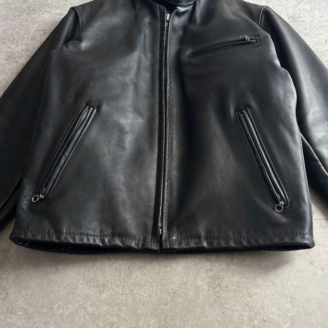 schott ショット【40】641 シングルライダースジャケット ブラック 黒
