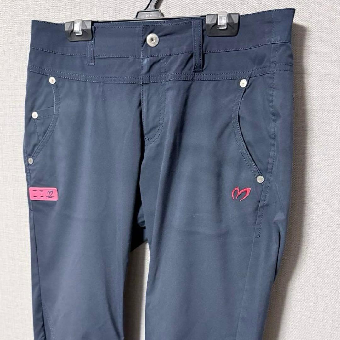 美品　マスターバニーエディション ゴルフパンツ ネイビー 0 ストレッチ