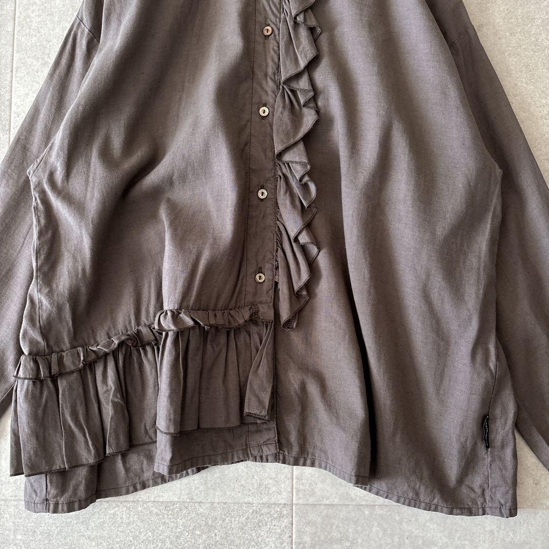 極美品✨23年製 2,5万 ネストローブ ランダムギャザー フリルブラウス F