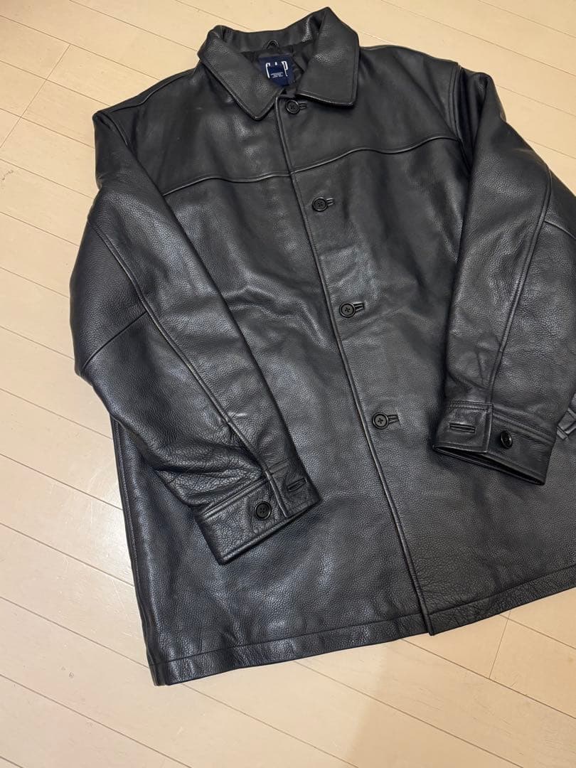 デッドストック 美品OLD GAP レザー カー コート ジャケット