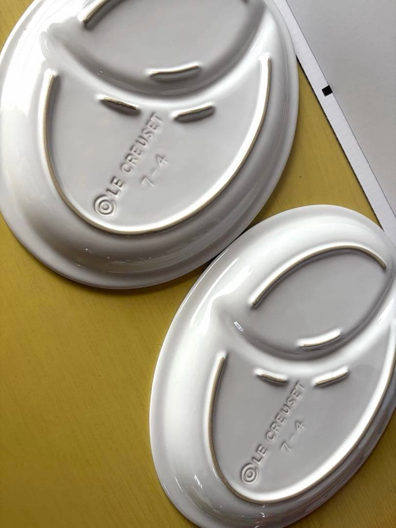 LE CREUSET ホワイトマルチオーバル皿2点セット