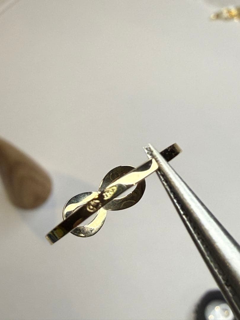 K18YG イタリアンゴールド無限♾️デザインリング12号